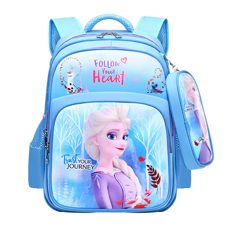 (Frozen ) Frozen 2 Backpack For Girls With Elsa & Anna Into The Unknown School Nursery Travel Rucksack Daypack Bookbag Blue