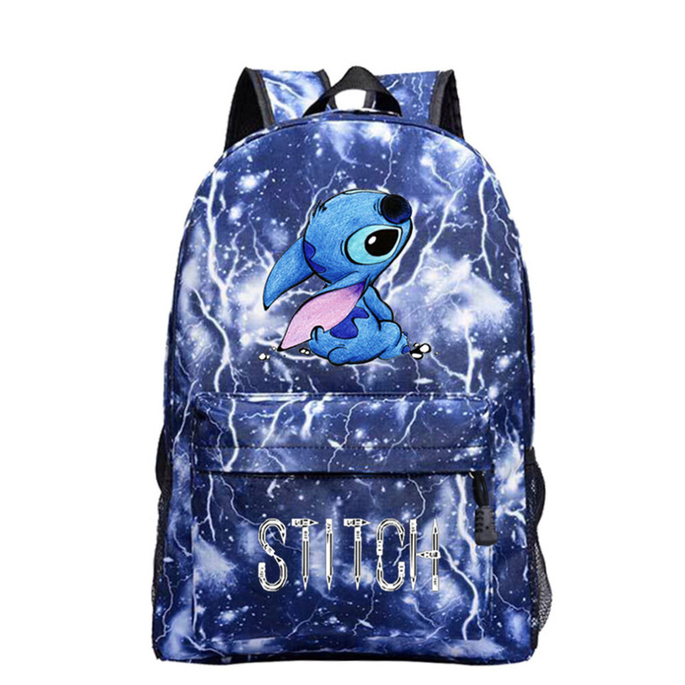 (D) Boys Girls Lilo & Stitch Backpack School Bag Students Bookbag Handbags Travelbag Daypack