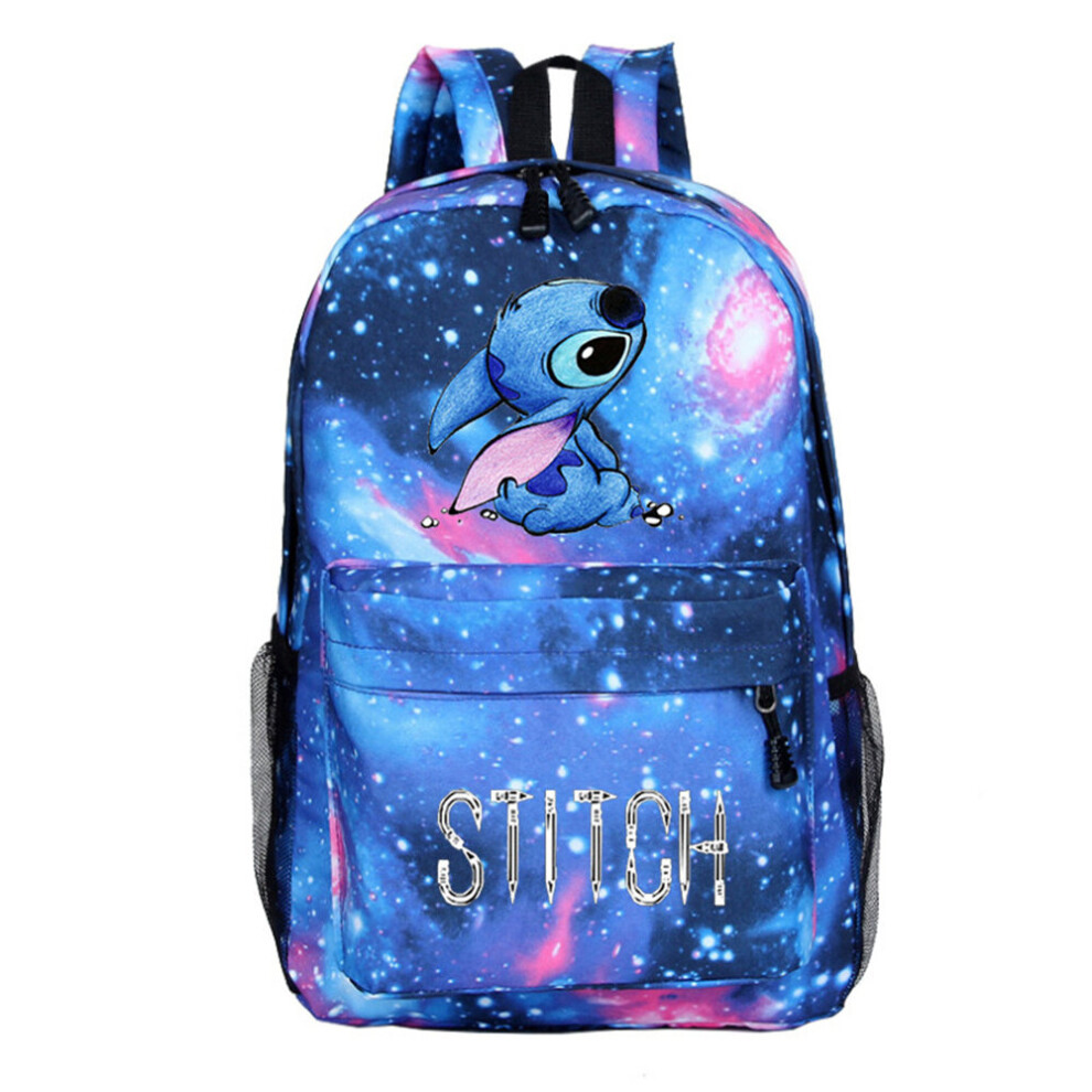 (C) Boys Girls Lilo & Stitch Backpack School Bag Students Bookbag Handbags Travelbag Daypack