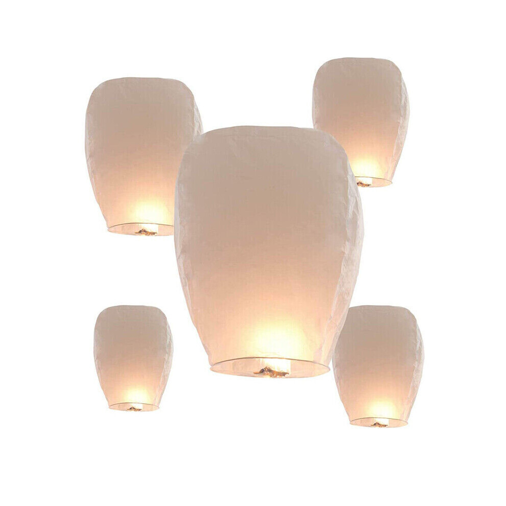 (  5PCS) Chinese Paper Lanterns Release in Memorial for Weddings Birthdays Party Memorial