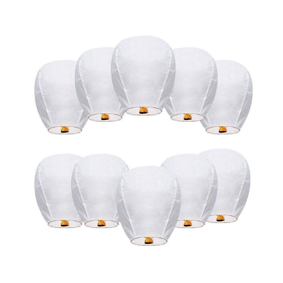 (  10PCS) Chinese Paper Lanterns Release in Memorial for Weddings Birthdays Party Memorial