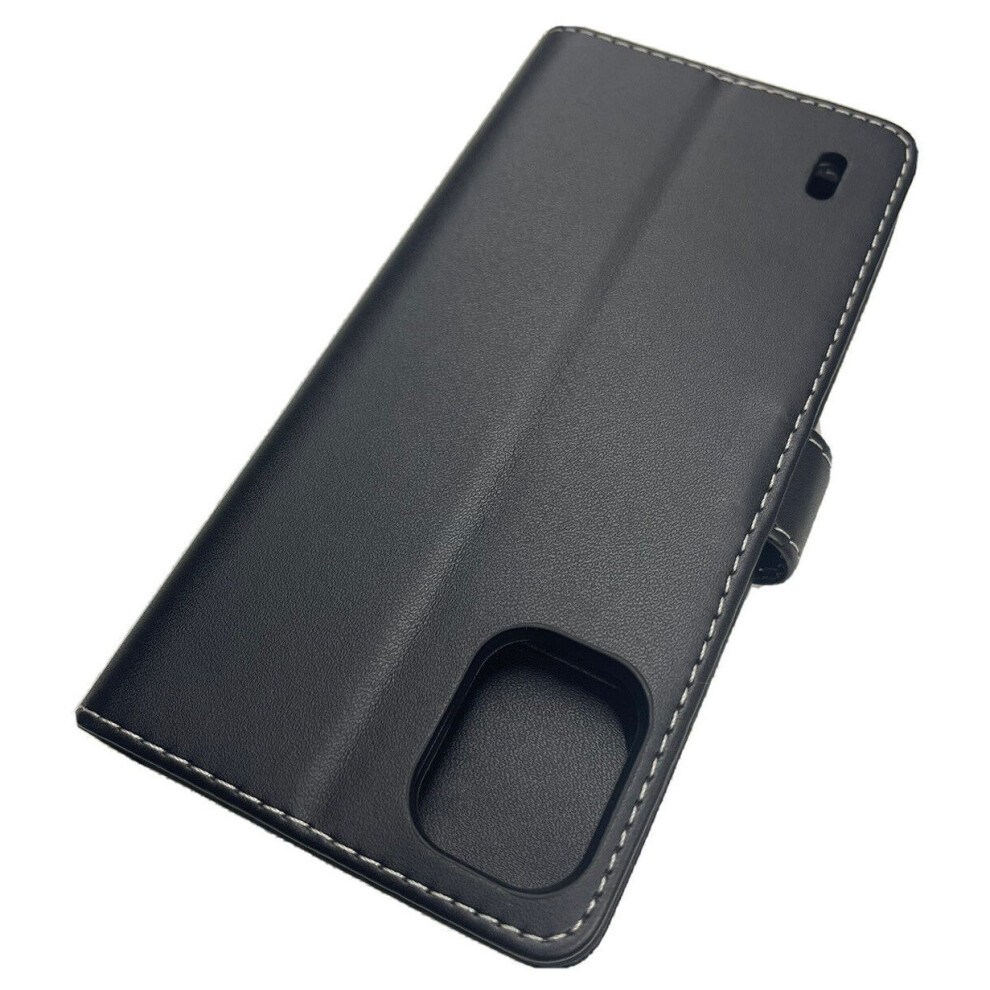 (Black) For Nokia C12 Phone Case, Cover, Flip Wallet, Folio, Leather /Gel