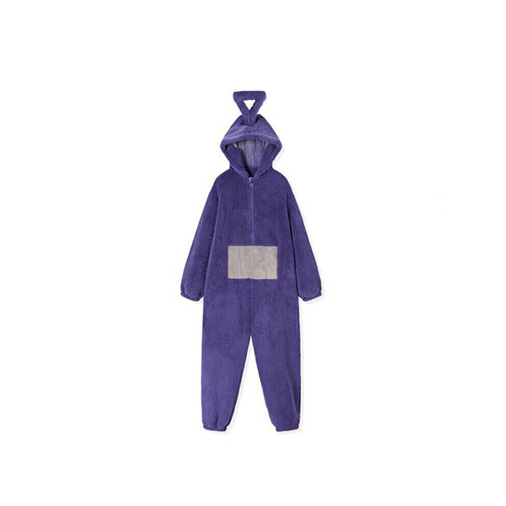 (  Tinky Winky,   Tag L=UK S) Anime Teletubbies Costume Adult Christmas Pajamas Pyjamas Sleepwear Jumpsuit