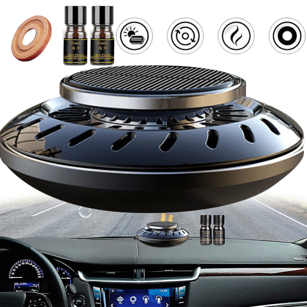 Solar Rotation Car Air Freshener Automatic Car Essential Oil Diffuser