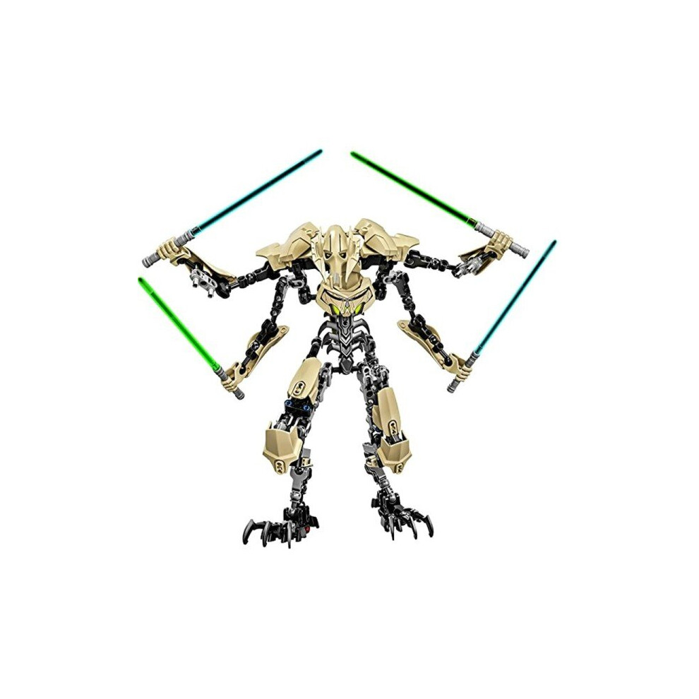 General Robot Grievous With Lightsaber Hilt Combat Weapon Model Building Blocks Action Figure Toy