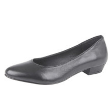 (6 UK) Womens Mod Comfys Ladies Court Shoe Black