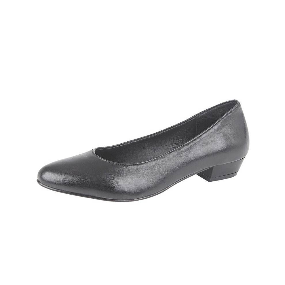 (6 UK) Womens Mod Comfys Ladies Court Shoe Black