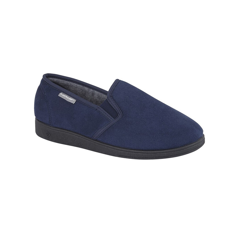 Mens Dunlop JETHRO Twin Gusset Slipper Navy