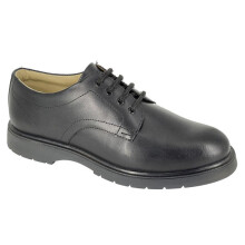 (12 UK) Mens Grafters Buff Waxy Leather Shoes Black