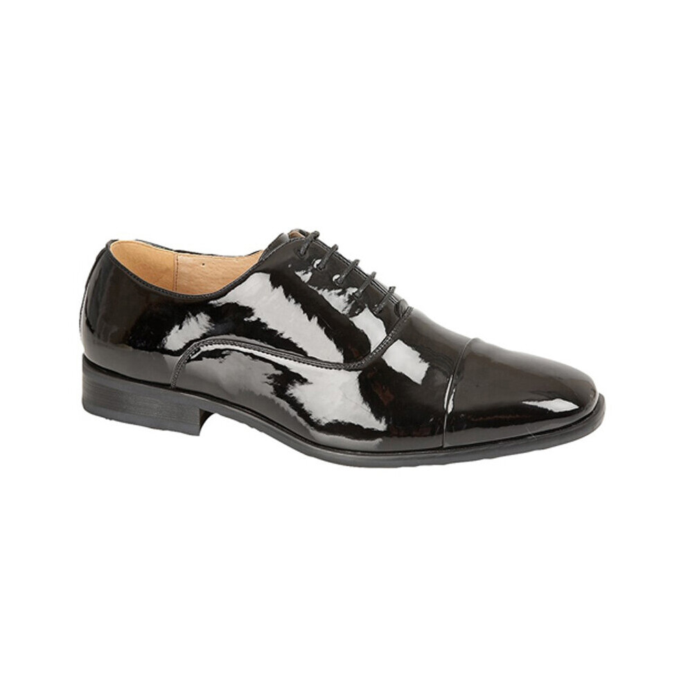 Mens Goor Oxford Tie Shoes Patent Black