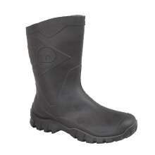 (7 UK) Mens Dunlop DEE CALF Half Length Wellington Black