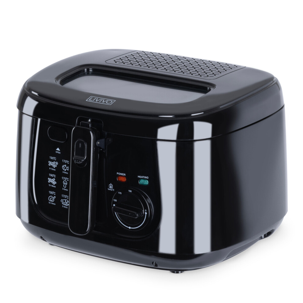 Livivo 2.5L Electric Deep Fat Fryer Non-Stick Pan - Black