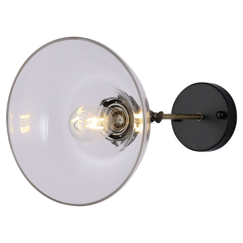 Living And Home (#2) Industrial 1-Light Wall Lamp with Clear Glass Shade 2