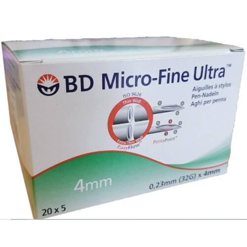 BD BD Micro-Fine Ultra 0.23mm(32G) x 4mm Pack of 100