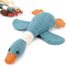 ( Blue) Robustduck- Designed for Heavy Chewers, Antarcking Indestructible Dog Toy