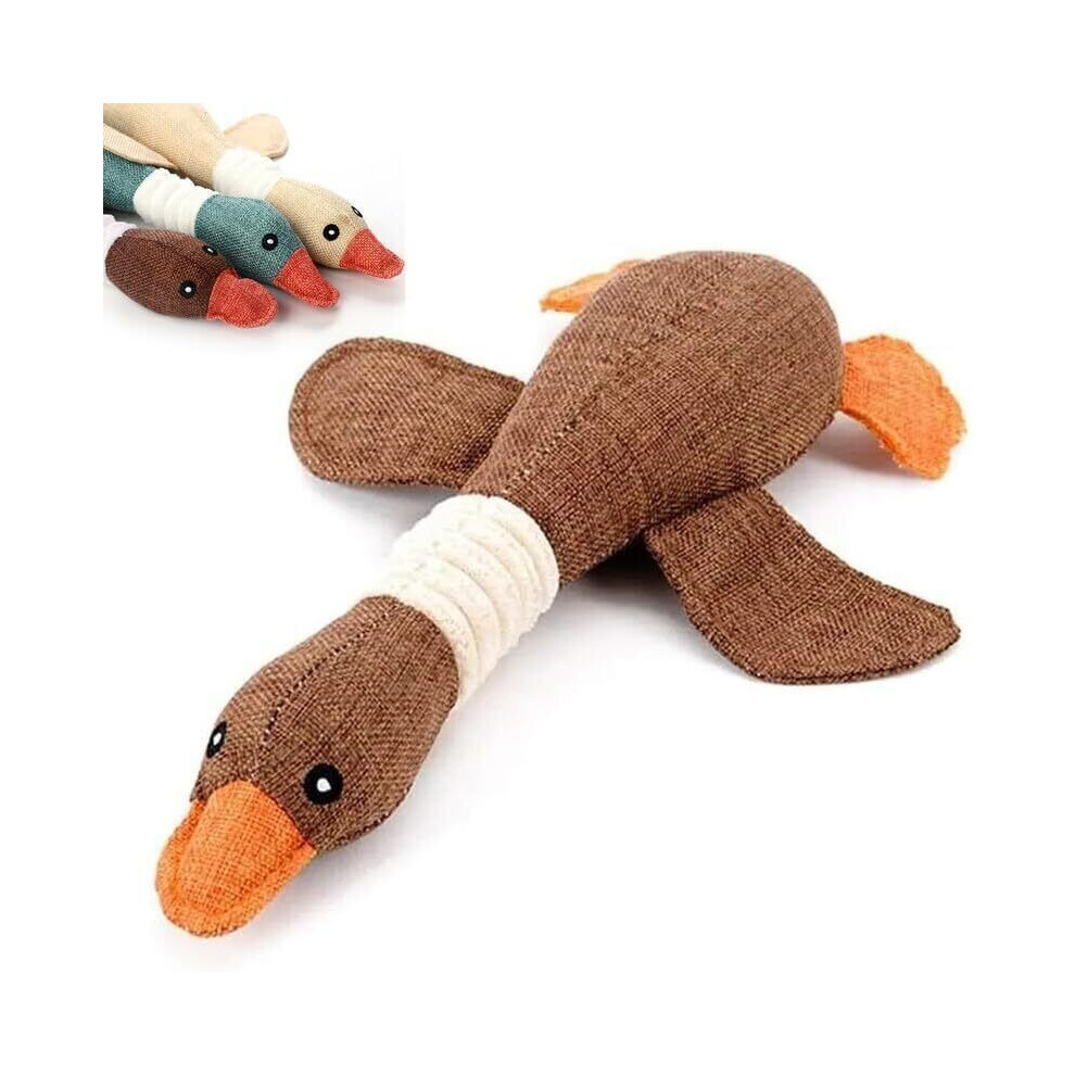 (  Brown) Robustduck- Designed for Heavy Chewers, Antarcking Indestructible Dog Toy