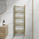 DuraTherm Curved Heated Towel Rail Brushed Brass - 1200 x 450mm 1