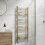 DuraTherm Curved Heated Towel Rail Brushed Brass - 1200 x 450mm 3