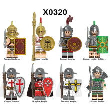8 Pcs Medieval Mini Action Figure Assembling Building Block Model Toys Kids Fans Gift Minifigures Tabletop Collection