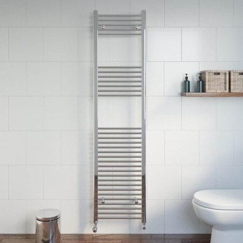 DuraTherm Heated Towel Rail Chrome 1800 x 450mm Flat