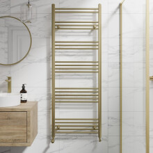 DuraTherm Heated Towel Rail Brushed Brass 1600 x 600mm Flat