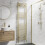 DuraTherm Heated Towel Rail Brushed Brass 1800 x 450mm Flat 2