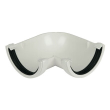 FloPlast Half Round Gutter 90° Bend, White 112mm