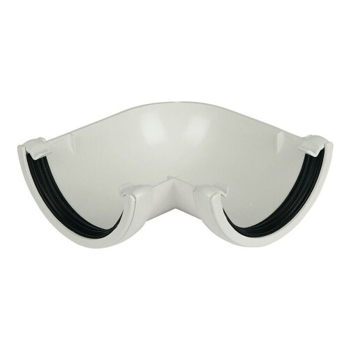 FloPlast Half Round Gutter 90° Bend, White 112mm