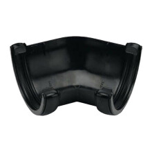 FloPlast Half Round Gutter Angle 135°, Black, 112mm