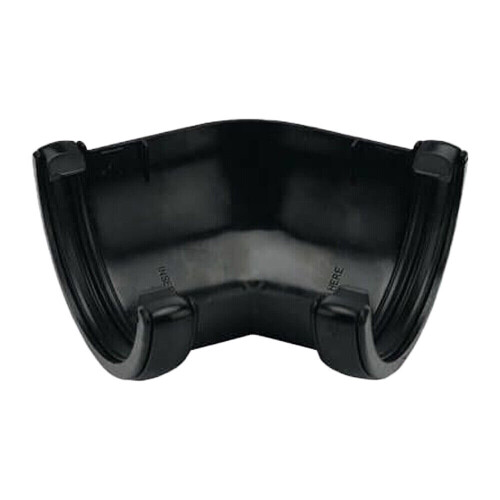 FloPlast Half Round Gutter Angle 135°, Black, 112mm