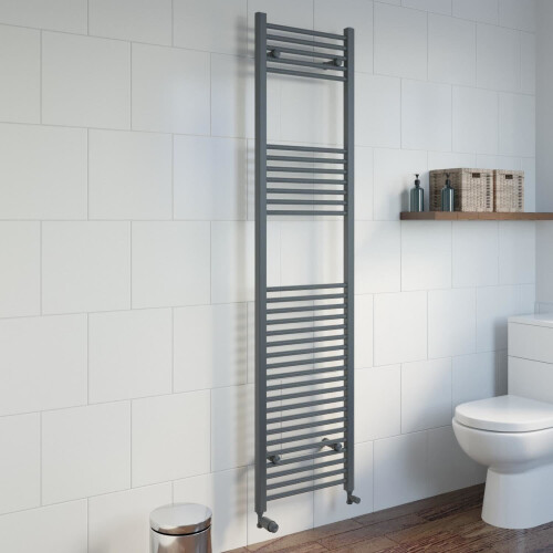 DuraTherm Heated Towel Rail Anthracite 1800 x 450mm Flat 1