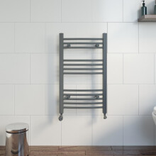 DuraTherm Curved Heated Towel Rail Anthracite - 750 x 450mm