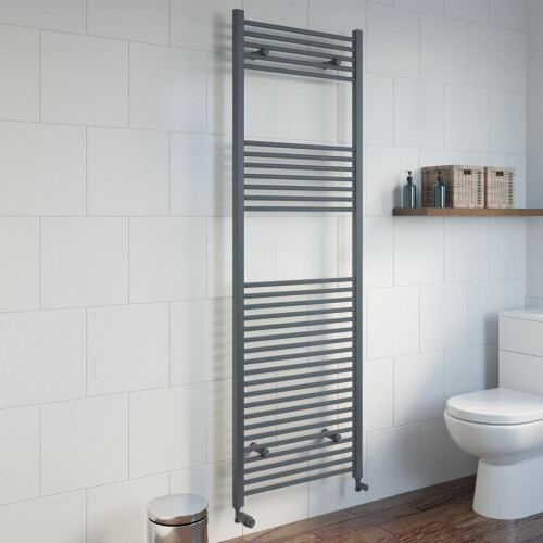 DuraTherm Heated Towel Rail Anthracite 1800 x 600mm Flat 1