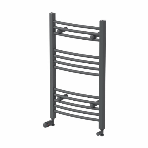 DuraTherm Curved Heated Towel Rail Anthracite - 750 x 450mm 2
