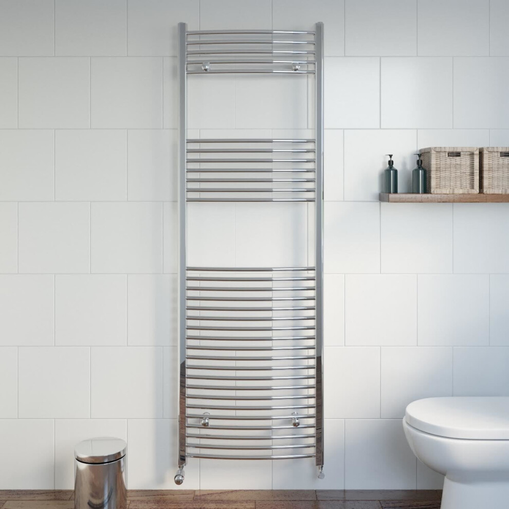 Duratherm Curved Heated Towel Rail Chrome - 1800 X 600Mm 5056696002755