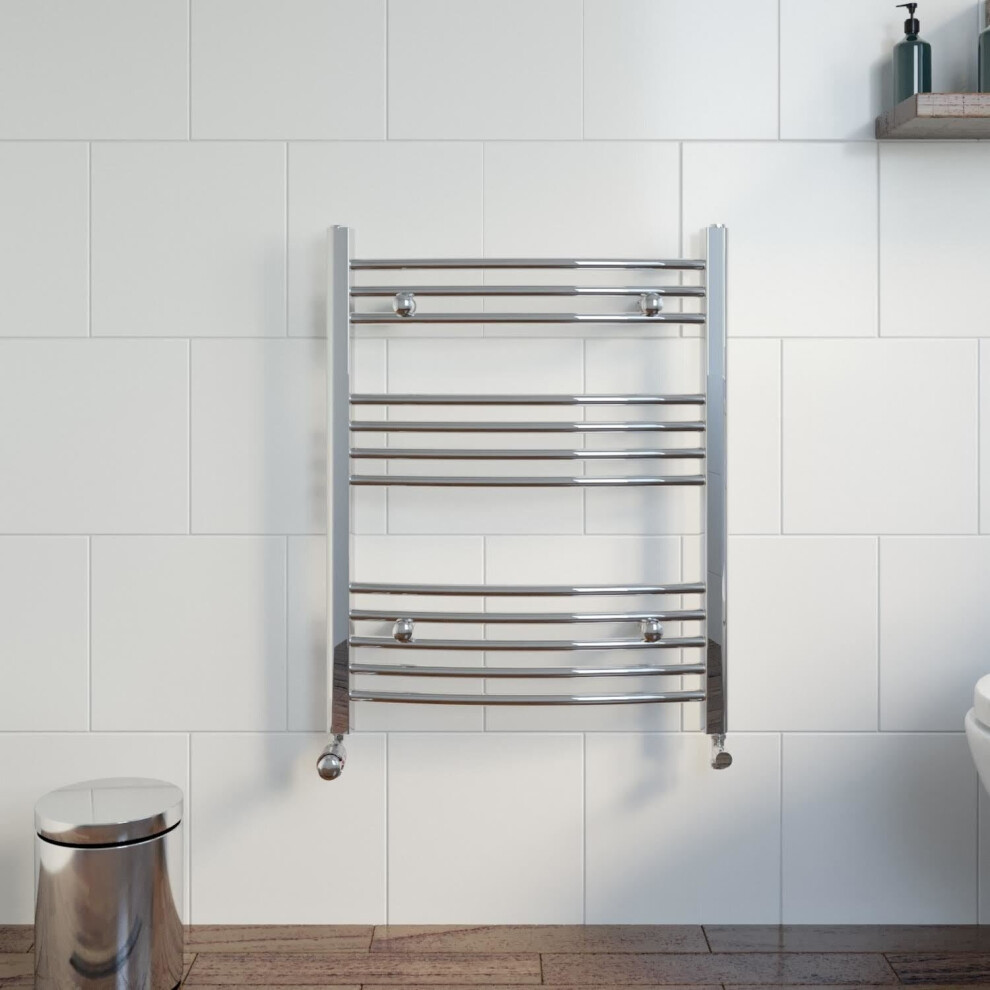 Duratherm Curved Heated Towel Rail Chrome - 750 X 600Mm 5056696002731