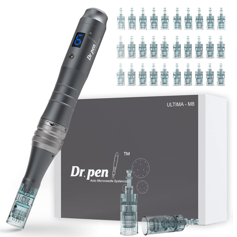 Dr. Pen M8 Microneedling Pen Ultima Wireless Derma Pen Kit with 32 pcs Needles Cartridges