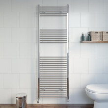 DuraTherm Heated Towel Rail Chrome 1800 x 600mm Flat