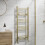 DuraTherm Heated Towel Rail Brushed Brass 1200 x 450mm Flat 2