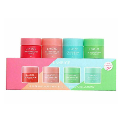 4pcs Lip Sleeping Mask Mini Set Hydrated Maintenance Lip Balm Mask 2