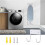 Ironing Board Hanger, Ironing Board Hook, Wall Mounted Holder, & Small Ironing Board ( White) 8