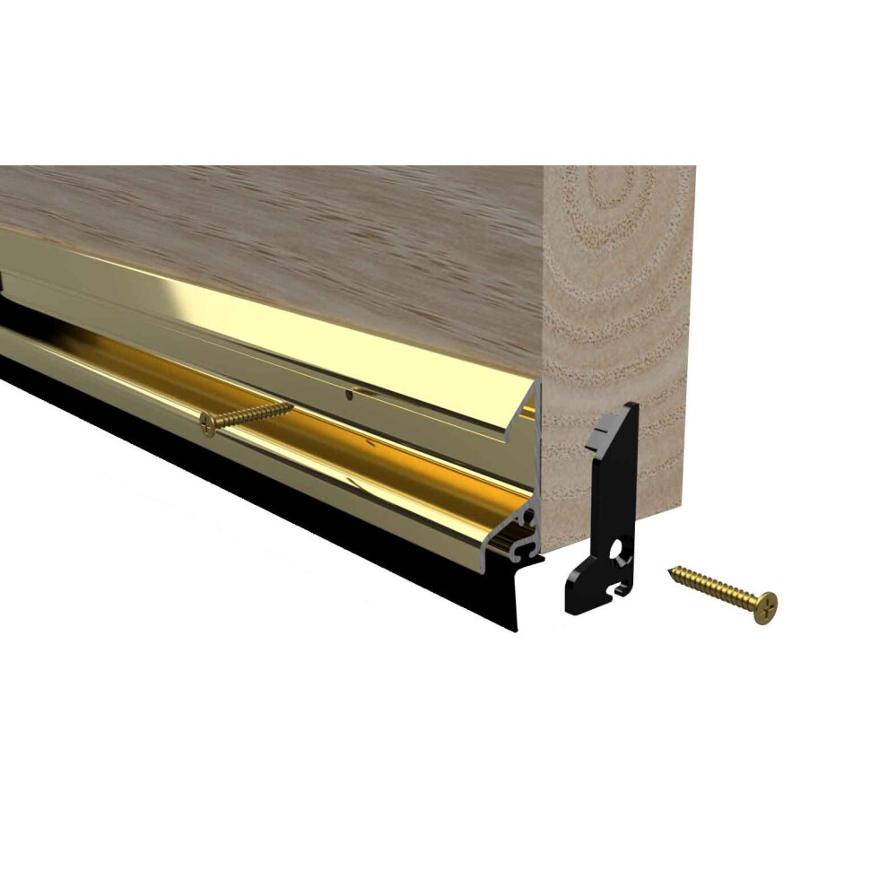 (GOLD) Stormguard XRD Door Rain Deflector Seal Water Weather Bar Drip Board UPVC Timber 914mm