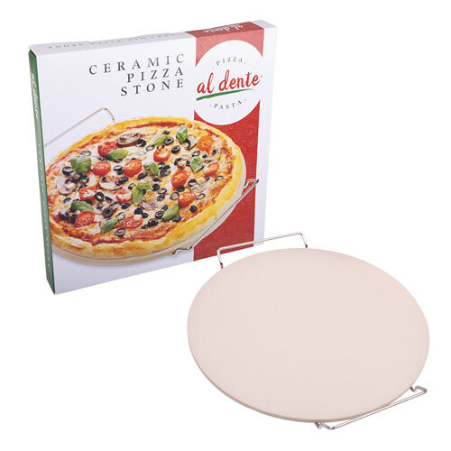 Al Dente Ceramic Pizza Stone with Rack 33cm 2