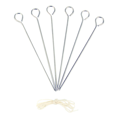 Appetito Stainless Steel Poultry Lacers (Set of 6)