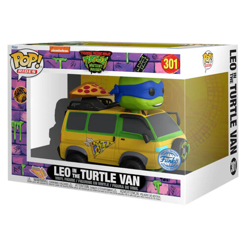 Teenage Mutant Ninja Turtles TMNT Mutant Mayhem Leonardo in Turtle Van US Exc. Pop! Ride