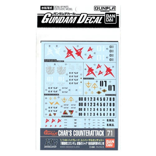 Gundam Decal Chars Counterattack Model (EarthFederation)