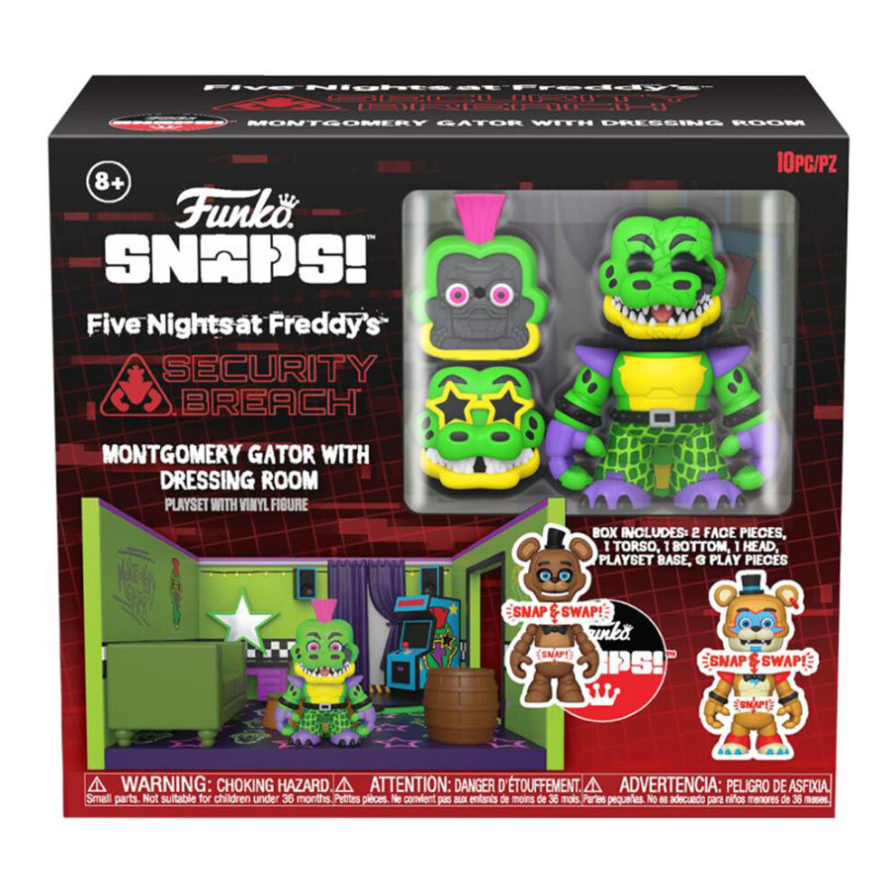 Five Night at Freddy's Montgomery Gator's Room Snap Playset