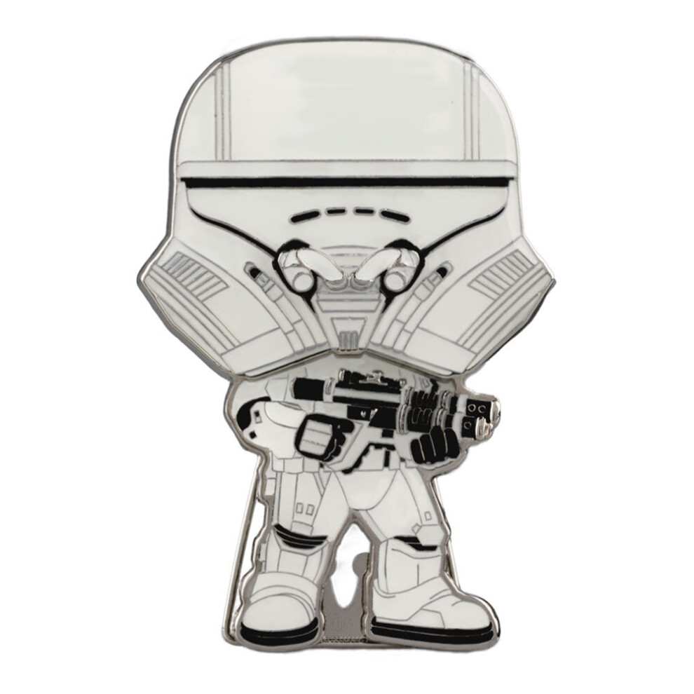 Funko Pop! Large Enamel Pin Star Wars: First Order Jet Trooper White Spille Smaltate - Spilla Da Collezione Carina - Per Gli Zaini & Borse - Idea Regalo - Merchandising Ufficiale-image