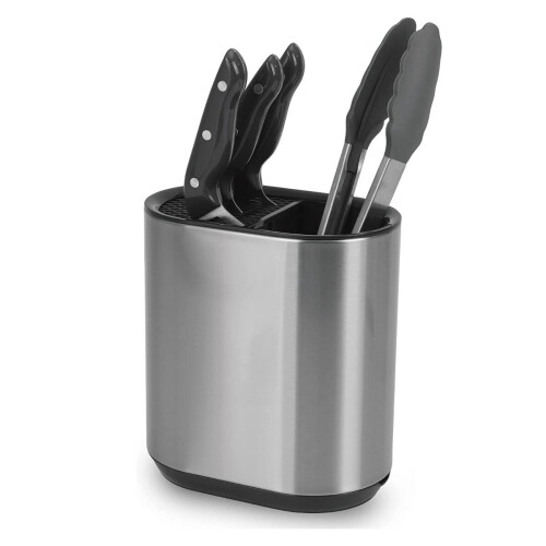 Stainless Steel Kitchen Knife Block and Utensils Holder