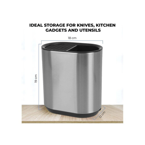Stainless Steel Kitchen Knife Block and Utensils Holder 1